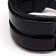 Trendy Retro Unisex Punk Rock Style Wide Leather Cord Wristband Bracelets BJEW-L277-02-2