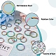 Yilisi 18 шт. 3 стиля ионного покрытия (ip) цвета радуги 304 разрезных кольца для ключей из нержавеющей стали FIND-YS0001-13-4