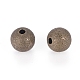 真鍮の織り目加工のビーズ  無鉛の  ラウンド  アンティークブロンズカラー  直径約10mm  穴：1.8mm J0JJZ052-1