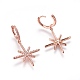 (Jewelry Parties Factory Sale)Brass Cubic Zirconia Hoop Earrings EJEW-O084-08-2