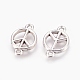 Peace Sign Tibetan Style Alloy Links X-TIBE-5256-AS-FF-1