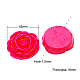 Flor de resina abalorios rosa X-RESI-RB111-A21-1