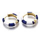 Brass Huggie Hoop Earrings EJEW-S209-08B-3