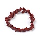 Abalorios de jaspe rojo naturales brazalete tramo BJEW-JB04152-05-1