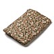 Portafogli in tela di cotone con stampa floreale con cerniera in lega AJEW-B024-01-2