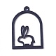 Акриловые кролики с открытой спиной безель подвески KY-WH0019-03-1