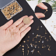 CREATCABIN 80Pcs 18K Gold Plated Ball Stud Earring Post Stainless Steel Earring Studs with Loop Butterfly Ear Back Set Hypoallergenic 80Pcs Open Jump Rings for Earring Making DIY 4mm DIY-CN0002-05-3