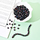 Opaque Black Acrylic Beads SACR-YW0001-21A-7