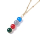Natural White Jade Beads Pendants Necklace for Women NJEW-JN03762-6