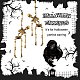 Fibloom 2 paia 2 colori orecchini pendenti con teschio scheletro in lega per halloween EJEW-FI0001-11-3