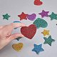 NBEADS 172 Pcs Star/Heart Shape Glitter Colorful Foam Paper Stickers DIY-NB0002-59-3