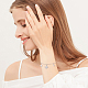 Creatcabin rhodié 925 bracelet à breloques papillon en argent sterling avec carte pour petite-fille SJEW-CN0001-09-7