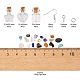 Kits de fabrication de boucles d'oreilles pendentif bouteille de souhaits diy DIY-FS0002-26-3