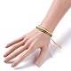 Simple Nylon Cord Bracelets Set BJEW-JB07376-03-4