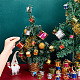 Ahadermaker 6 sacchetto di decorazioni natalizie con pendente a tamburo laser in schiuma a tema natalizio AJEW-GA0005-89-3