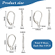 PandaHall Elite 12Pcs 3 Style Sterling Silver Leverback Earring Findings STER-PH0001-36-2