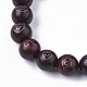 Bracelets de perle de mala en bois BJEW-S140-01B-3
