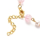 Bracelet en perles rondes en verre bling et perles d'imitation pour femme BJEW-JB08591-5