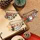 3 piezas 3 estilo árbol de Navidad y corona y Papá Noel y aleación esmalte encantos broche de seguridad JEWB-TA00011-2