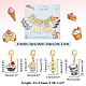 NBEADS 24 Pcs Cake Theme Stitch Markers HJEW-PH01887-2