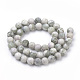 Chapelets de perles de jade paix naturelle G-S259-25-6mm-2