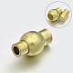 Matte Round Brass Magnetic Clasps KK-N0082-26G-1