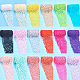 18 Colors 1 Yard Each Lace Fabric Stretch Elastic 1.57 inches Wide Trim Lace for Headbands Garters Wedding Bouquet Making OCOR-BC0004-04-2