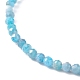 Bracelet extensible en perles d'apatite naturelle de 3 mm pour fille et femme BJEW-JB07284-04-4