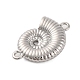 Gestellplattierung Messing Muschelform Verbindungsstück Charms&nbsp;KK-Z070-14P-2