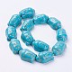 Brins de perles synthétiques turquoise guan yin G-E456-02-20x30mm-2