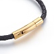 Pelle intrecciata making braccialetto cavo MAK-L018-02A-02-2