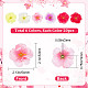 CRASPIRE 120Pcs 6 Colors Cloth Imitation Peach Blossom AJEW-CP0001-87-2