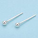 925 Sterling Silver Round Ball Stud Earrings STER-T005-01B-2