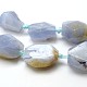 Nuggets Natural Blue Lace Agate Beads Strands G-E251-08-2