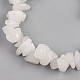 Braccialetti elastici con perline in pietra di luna bianca naturale con chip unisex BJEW-S143-46-3