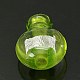 手作りの銀箔ガラス  香水瓶のチャーム  フラットラウンド  ミックスカラー  27x22x13mm  穴：5~7mm FOIL-J001-M-2