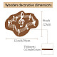Decoración colgante de pared de madera natural creativa AJEW-WH0331-010-2