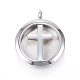 316 Stainless Steel Diffuser Locket Pendants STAS-P105-01A-1