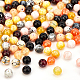 Chapelets de perles en verre peint brossé & cuisant GLAA-PH0001-03-8mm-5