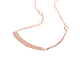 Tinysand cz jewelry 925 collares con colgante de barra de circonita cúbica de plata esterlina TS-N010-RG-18-2