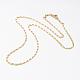 Brass Chain Necklaces MAK-L009-17G-2