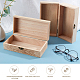 OLYCRAFT 3PCS Unfinished Wooden Box Natural Wood Storage Boxes with Clasp Antique Wooden Treasure Chest Box Keepsake Box for Jewelry Gift Photos Storage and DIY Easter Arts OBOX-OC0001-02-2