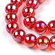 Electroplate Transparent Glass Beads Strands GLAA-T032-T10mm-AB09-3