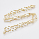 Fabricación de collar de cadena de clip de papel ovalado redondo de latón MAK-S072-05A-G-2