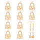 CHGCRAFT 10Pcs Golden Padlock Charms Lock Shape Brass Rhinestone Pendant with Moon and Star Crystal Accessories for Keychain Necklace Bracelet DIY Craft Making FIND-WH0144-27KCG-1