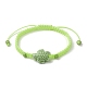 Bracelets de perles tressées tortue en porcelaine BJEW-JB10058-02-1