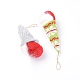 Ткань рождественская кукла подвесные украшения HJEW-SZC0002-05A-2