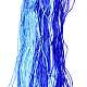 本物のシルク刺繡糸  友情のブレスレットの文字列  8色  グラデーションカラー  ブルー  1mm  20 M /バンドル  8束/セット OCOR-D012-01A-3