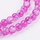 Spray Painted Crackle Glass Beads Strands CCG-Q002-14mm-09-3