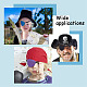 Máscaras de un solo ojo de poliéster de 6 colores globleland 3pcs AJEW-GL0002-04-6